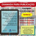 CHAMADA PARA PUBLICAÇÃO