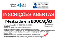 Incrições abertas