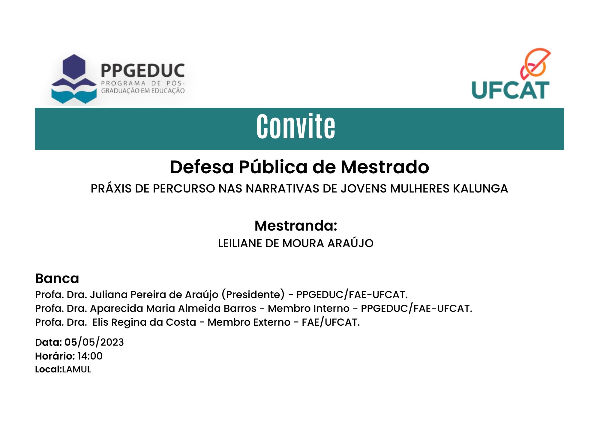 defesa de dissertação