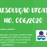Imagem - Resolução N. 006/2020 UFCAT Imagem - Resolução N. 006/2020 UFCAT