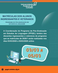 Período de Matrículas 2026/1