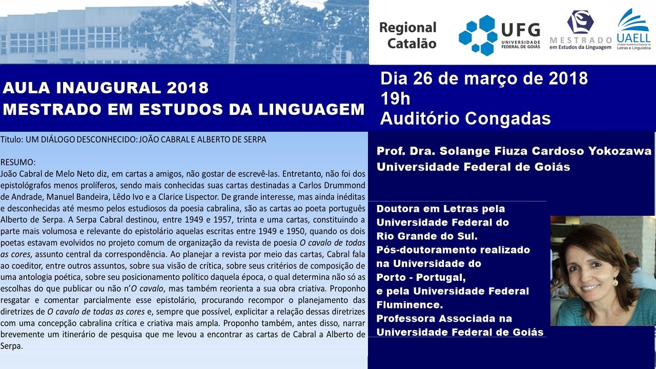 Convite - aula inaugural 2018