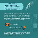 Edital Aluno Especial 2026.1