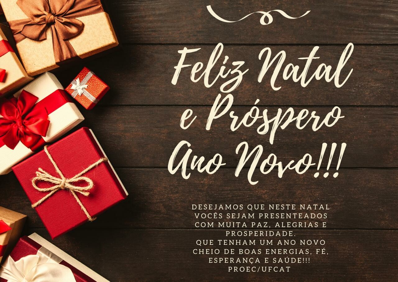 Feliz Natal e Prospero Ano Novo - PROEC.UFCAT