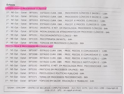 Ênfases Curriculares