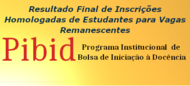 Resultado Final de Inscrições Homologadas de Estudantes para Vagas Remanescentes
