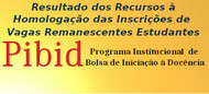 Resultado dos Recursos à Homologação das Inscrições de Vagas Remanescentes Estudantes Edital 03 Resultado dos Recursos à Homologação das Inscrições de Vagas Remanescentes Estudantes Edital 03