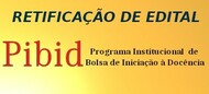 logo PIBID retificação de Edital