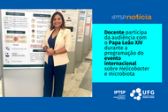 Docente participa da audiência com o Papa Leão XIV durante a programação do evento internacional sobre Helicobacter e microbiota
