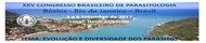 XXV CONGRESSO BRASILEIRO DE PARASITOLOGIA