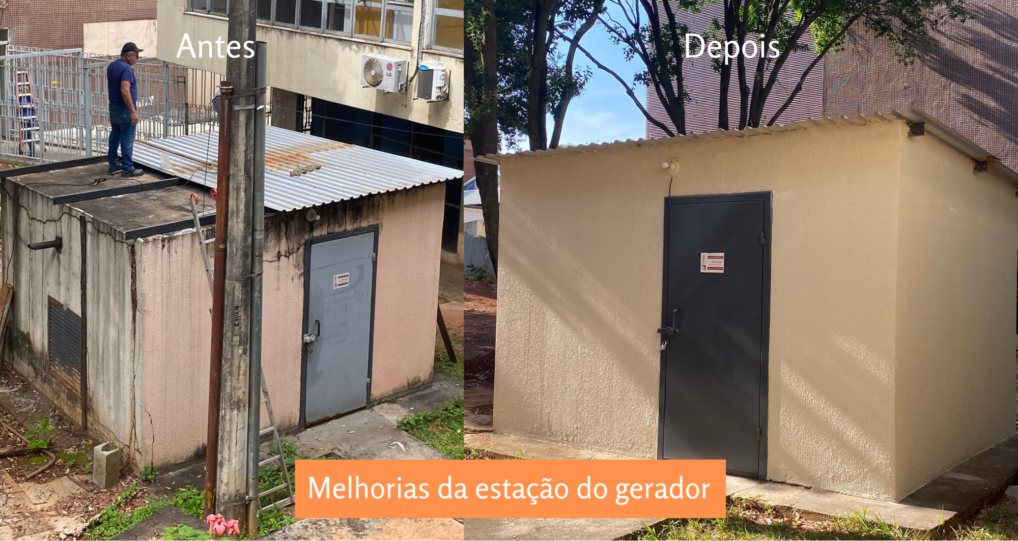melhorias da estação do gerador 