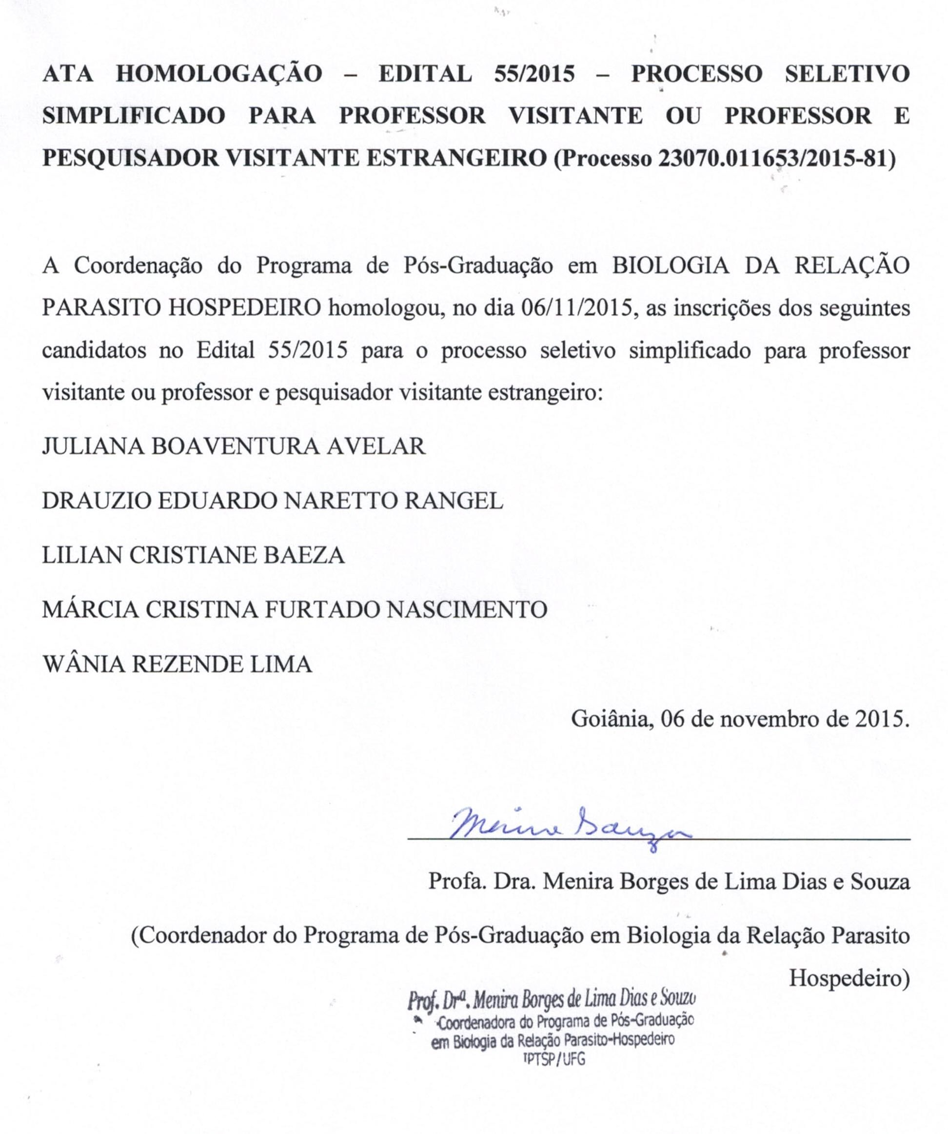 Ata de homologação