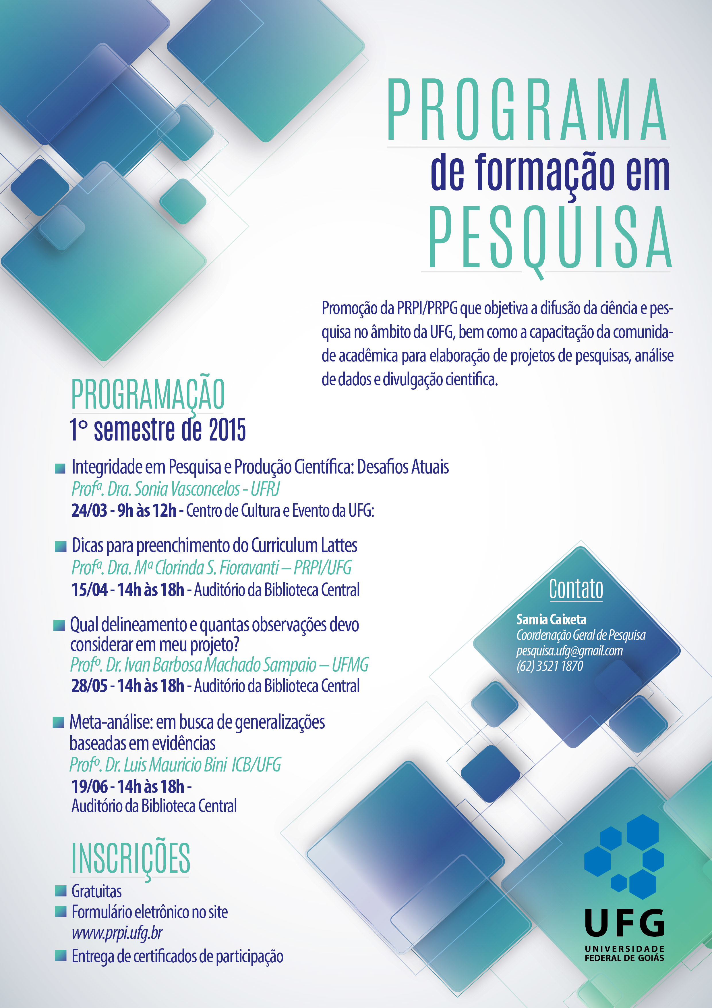 Programa formação de pesquisa