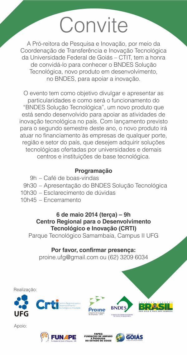 Convite - BNDES Solução Teconológica