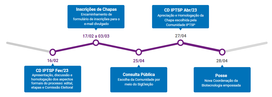 Cronograma - escolha de coordenador da Biotecnologia.