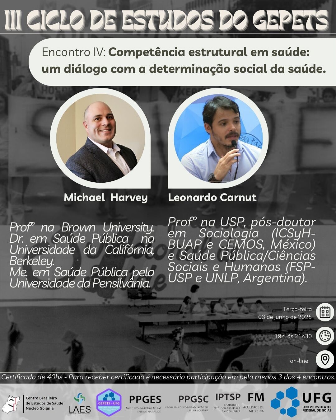 Divulgação da aula de encerramento do III Ciclo 