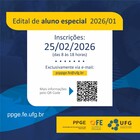 Imagem seleção aluno especial  - 1 semetre 2026