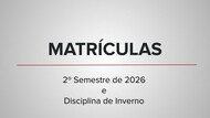 matrícula 2026-2 e disciplina de inverno