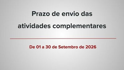 Atividades complementares setembro 2026