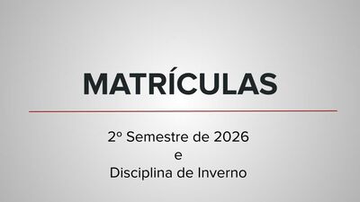 matrícula 2026-2 e disciplina de inverno