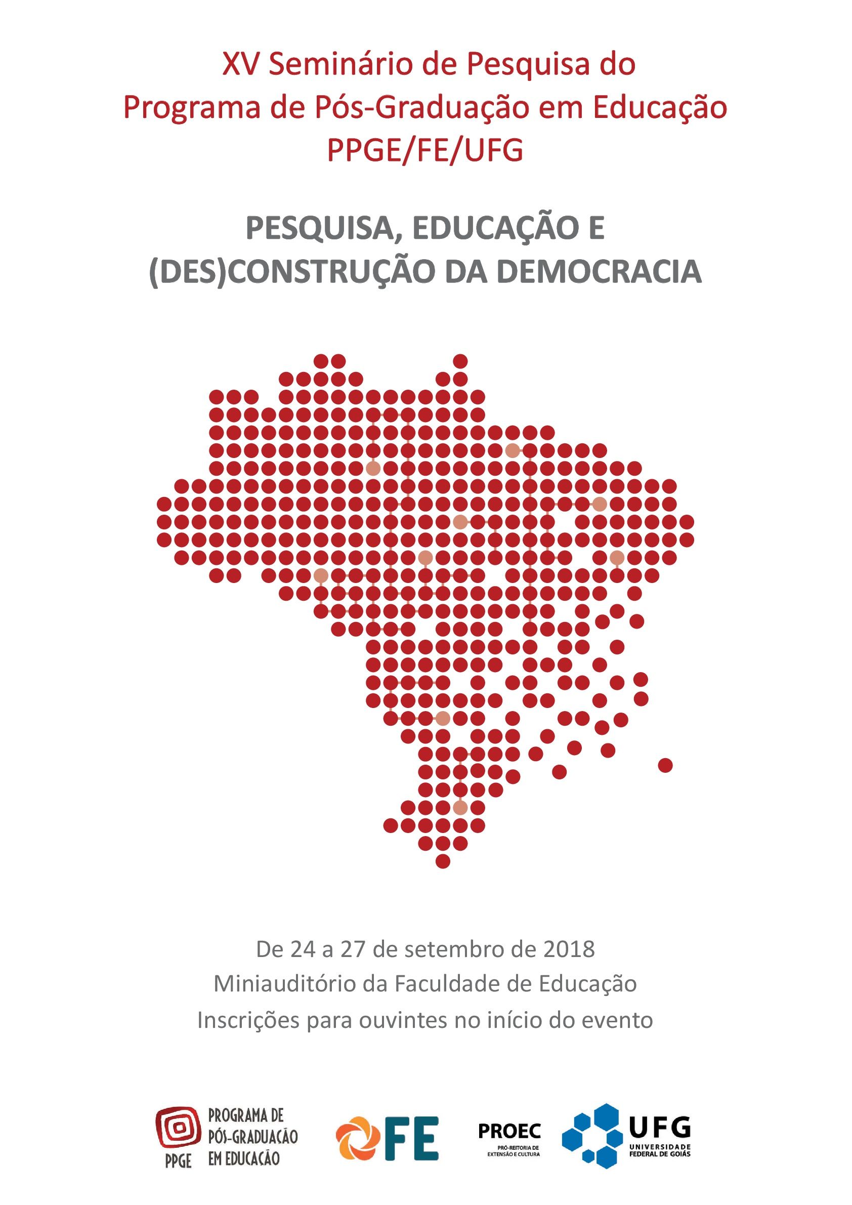 Cartaz XV Seminario de Pesquisa do PPGE