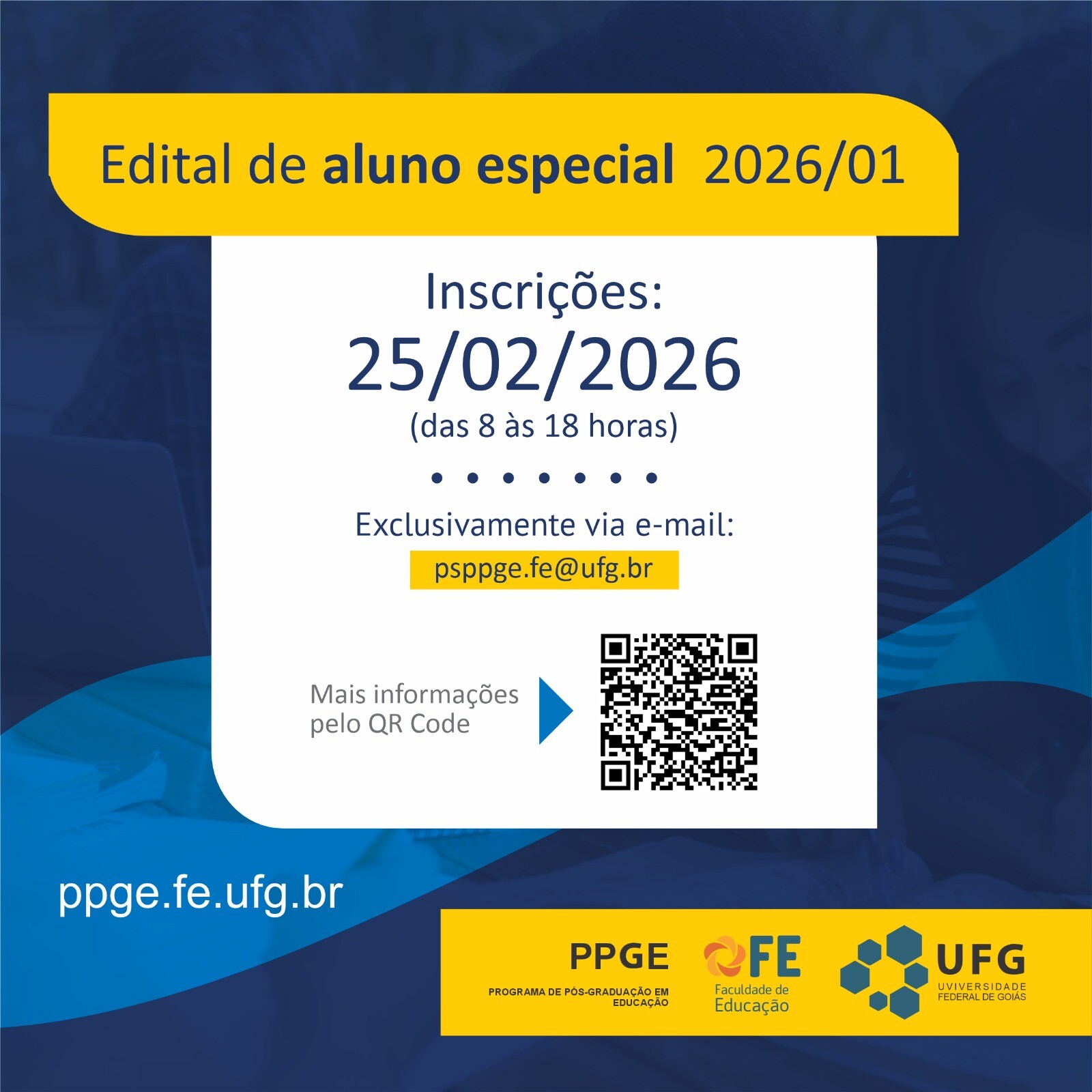 Imagem seleçáo aluno especial 1 semestre 2026