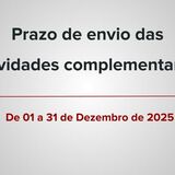 Prazo de envio das atividades complementares - 2025-2