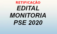 Retificação Edital Monitoria PSE 2020