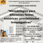 O Historiador e suas fontes - CIC