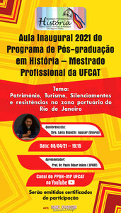 Convite Aula Inaugural PPGH-MP 2021