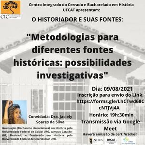 O Historiador e suas fontes - CIC
