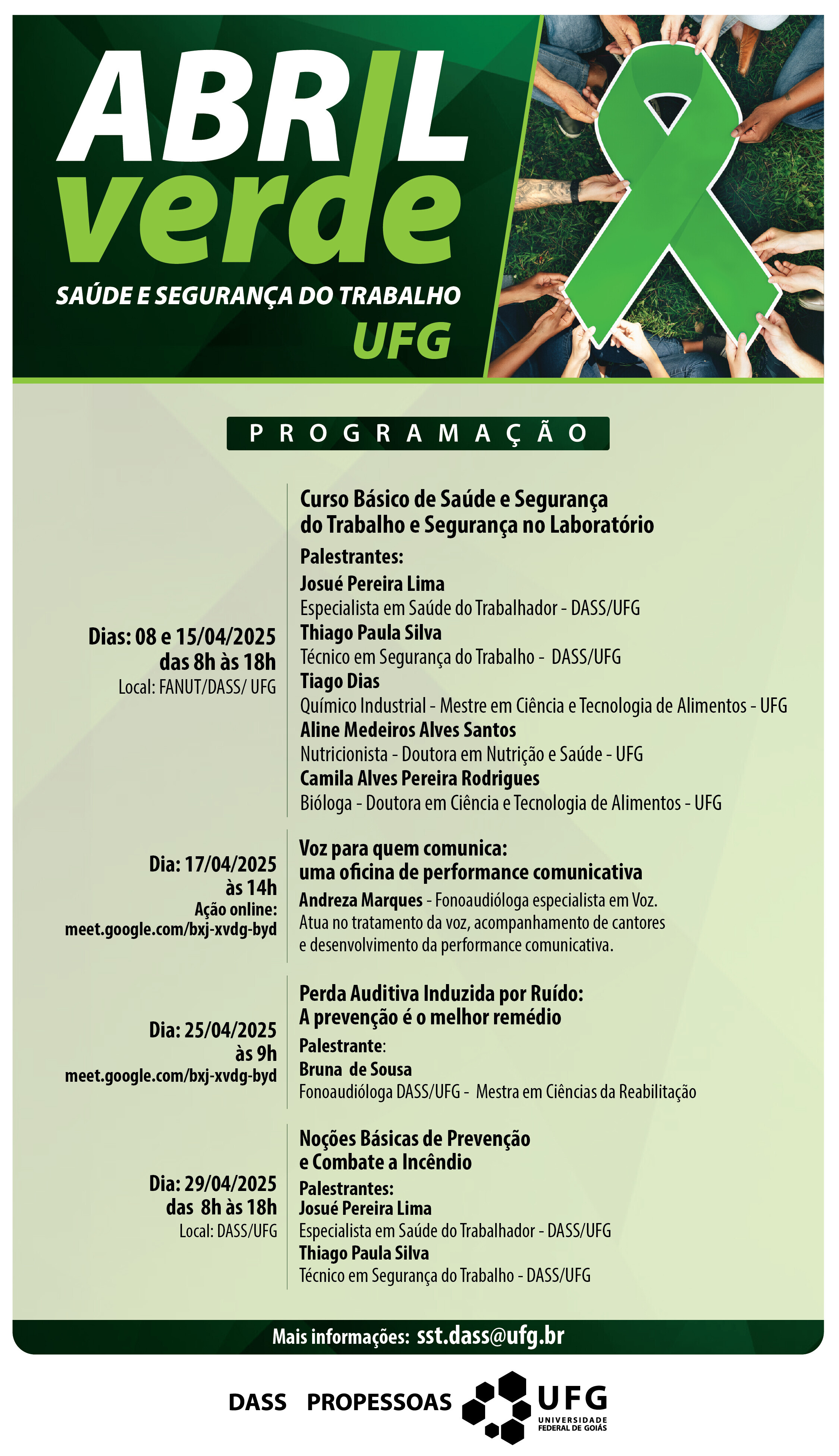 Programação Abril Verde