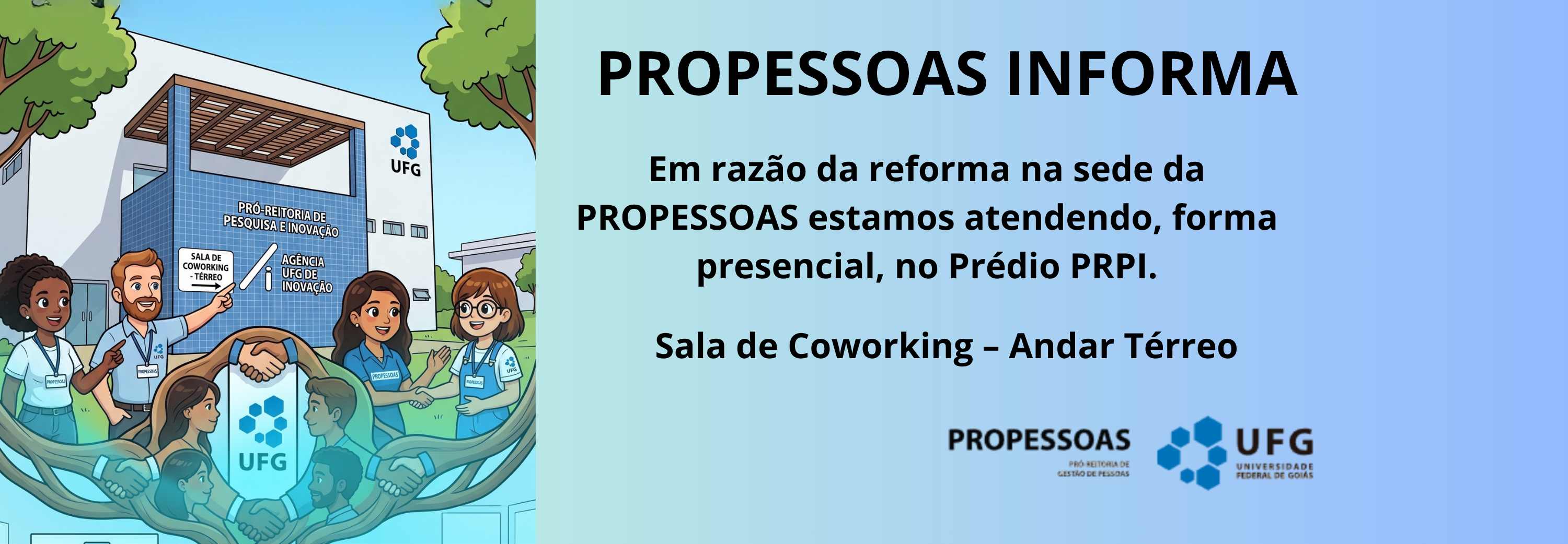 Aviso de Atendimento temporário presencial PROPESSOAS