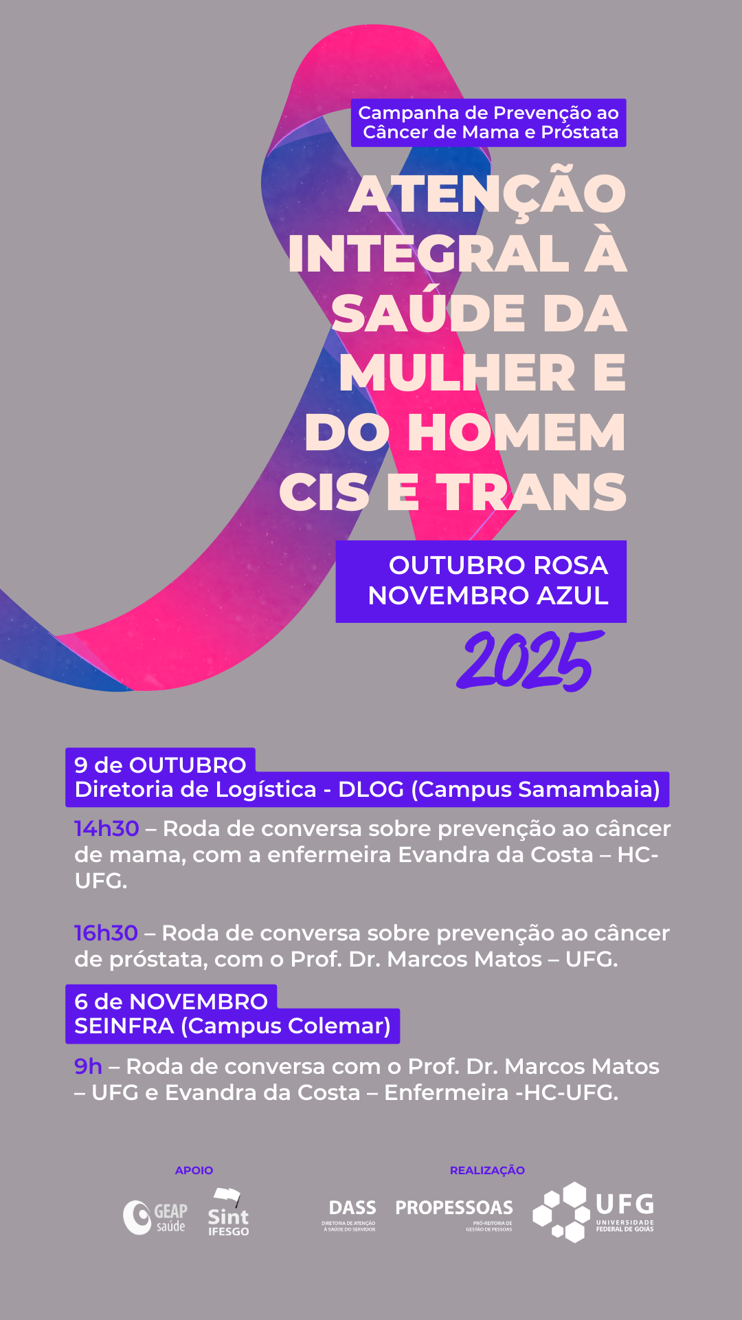 Outubro Rosa Novembro Azul