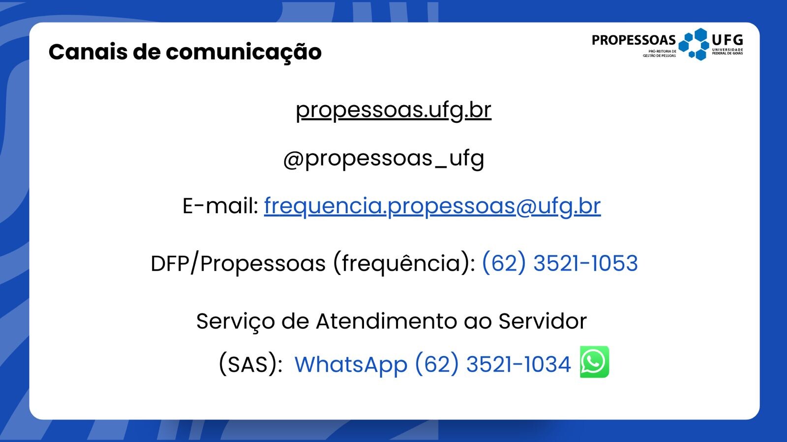 Canais de Comunicação