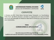Convite para os ingressantes em Veterinária e Zootecnia de 2019