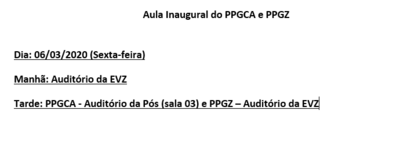 Imagem Aula Inaugural dos PPGs 2020 Imagem Aula Inaugural dos PPGs 2020