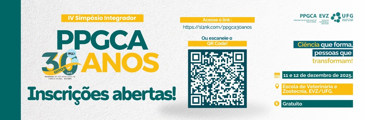 Banner PPGCA 30 anos inscrições