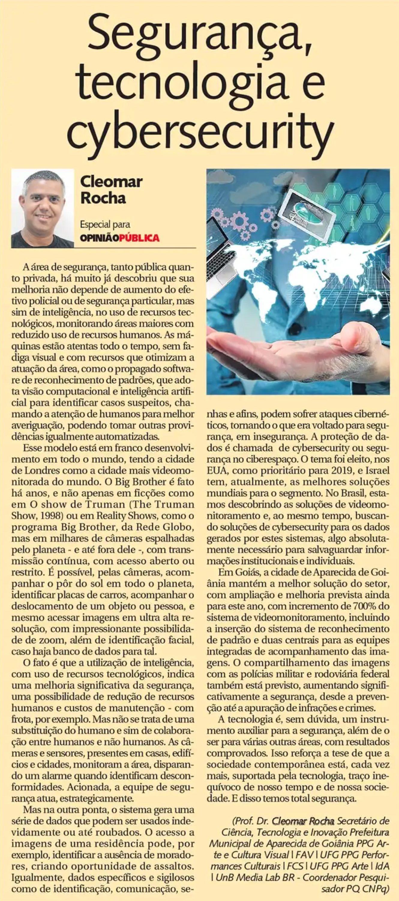 Coluna - Segurança, Tecnologia e cybersecurity