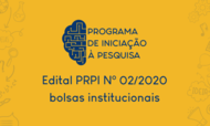 Edital PRPI 02/2020 - Bolsas Institucionais Iniciação à Pesquisa