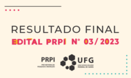 BannerNotícia_Resultado final Edital PRPI nº 03/2023
