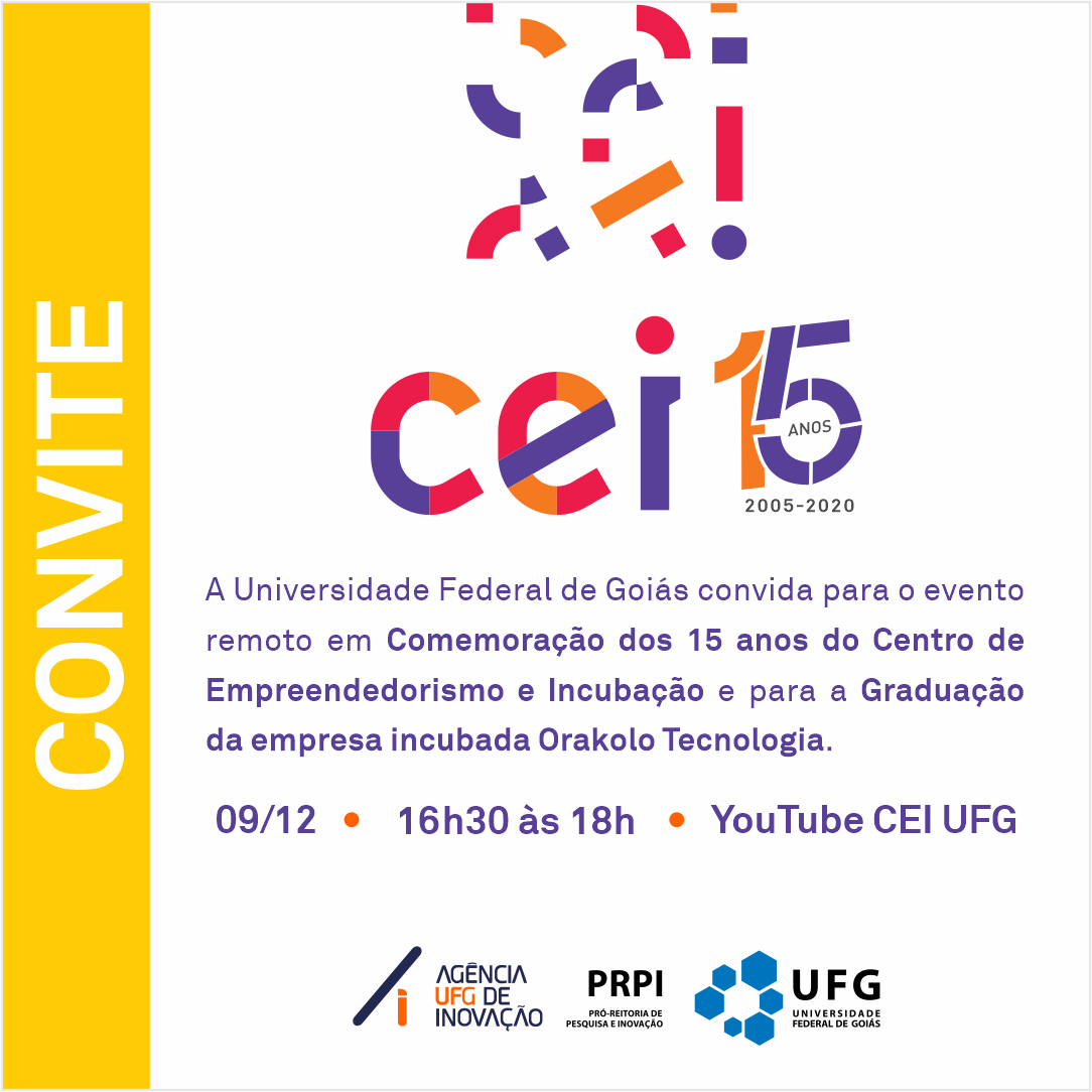 Convite CEI UFG 15 anos