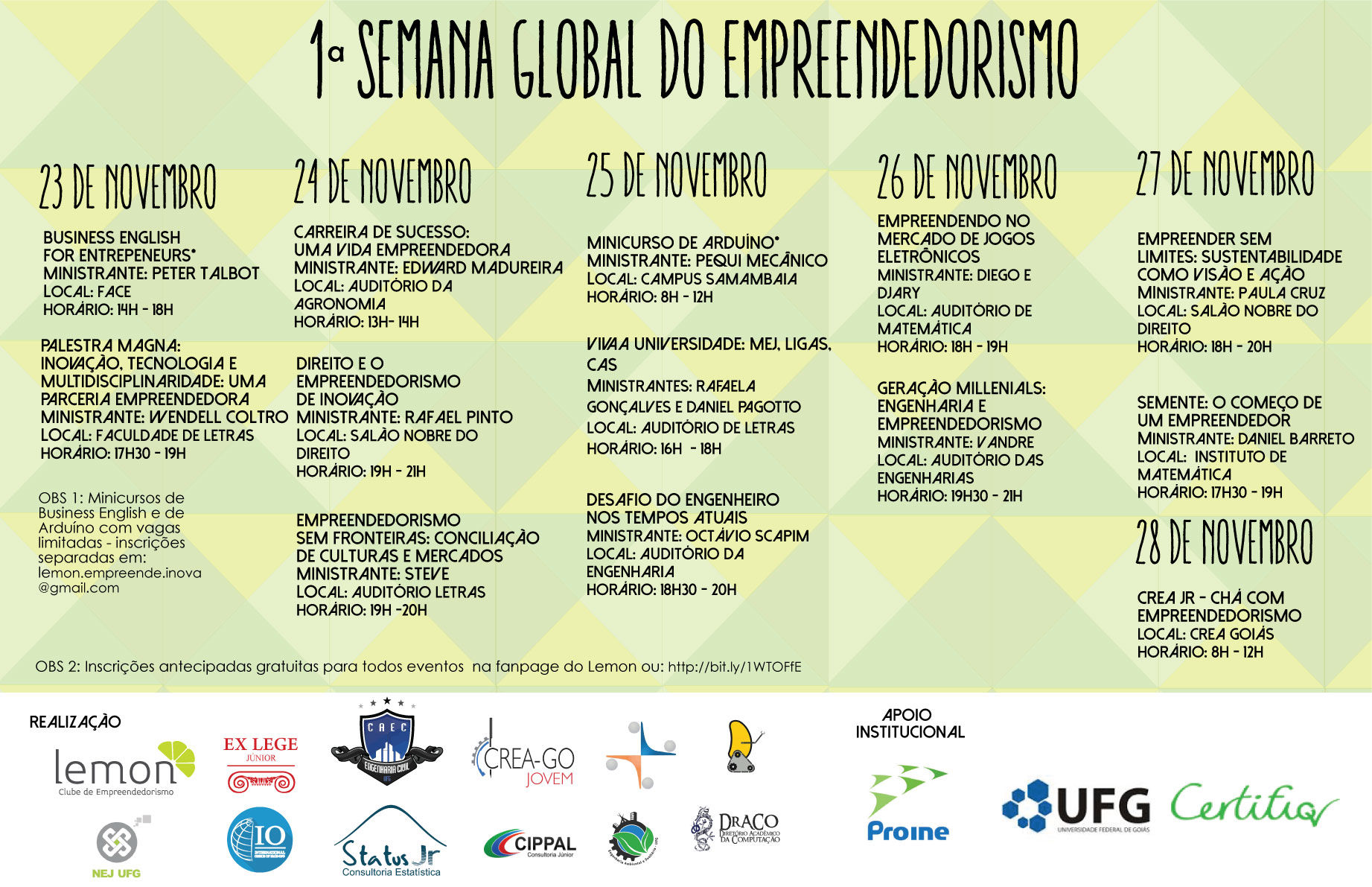 Semana Global de Empreendedorismo da UFG