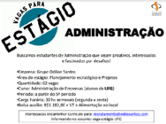 Oportunidade de Est&aacute;gio para estudantes de Administra&ccedil;&atilde;o 