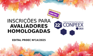 Notícia capa inscrições avaliadores homologadas