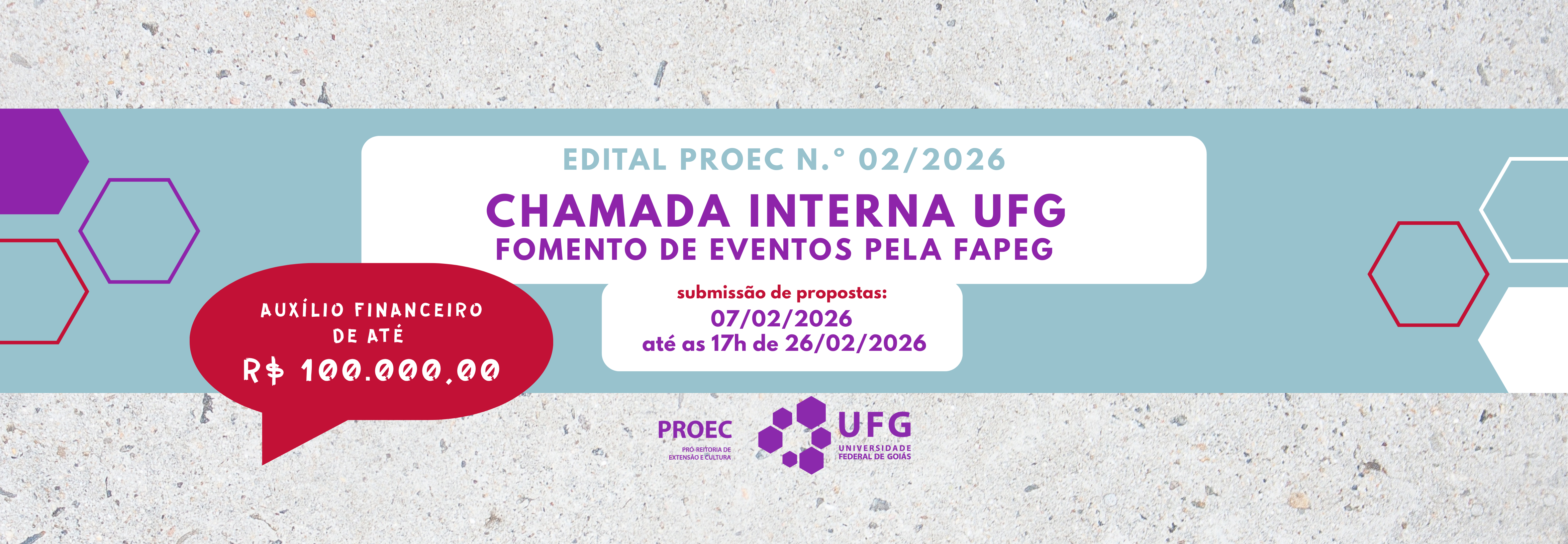 Banner3 - CHAMADA INTERNA UFG para eventos institucionais passíveis de fomento pela Fapeg