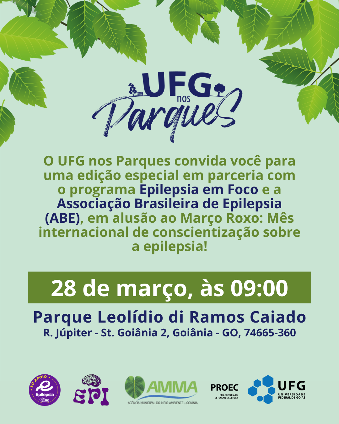 UFG nos Parques - Março roxo - Atualizado
