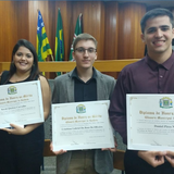 Estudantes EMC com certificados em homenagem na Câmara Municipal de Goiânia. Estudantes EMC com certificados em homenagem na Câmara Municipal de Goiânia.