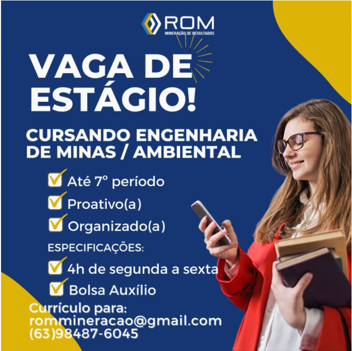 vaga estágio ROM mineração