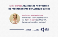 Mulher branca com blusa estampada em tonalidades claras, que será responsável por ministrar o Mini-Curso: Atualização no Processo de Preenchimento do Currículo Lattes.